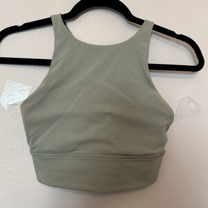 Lululemon Energy High-Neck Longline Tough Bra Size 6 B/C Laurel Green